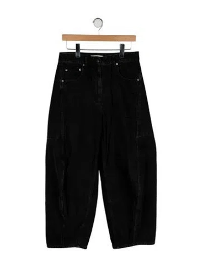 Pre-owned Tibi High-rise Wide Leg Jeans In Black