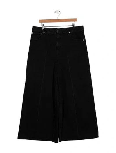 Pre-owned Tibi High-rise Wide Leg Jeans In Black