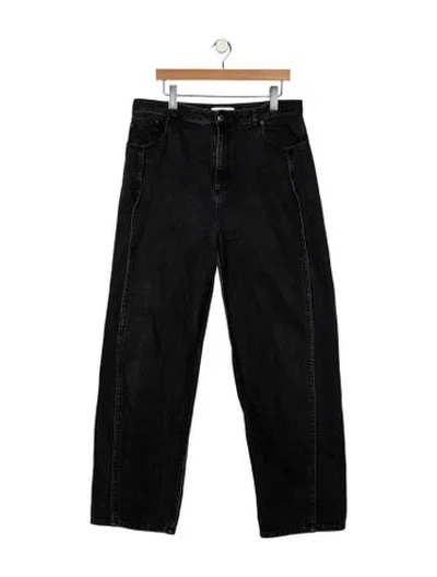 Pre-owned Tibi High-rise Wide Leg Jeans In Black