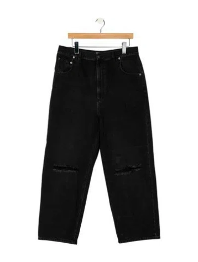 Pre-owned Tibi High-rise Wide Leg Jeans In Black