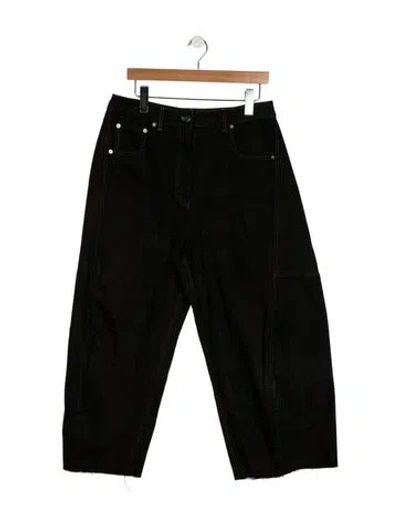 Pre-owned Tibi High-rise Wide Leg Jeans In Black