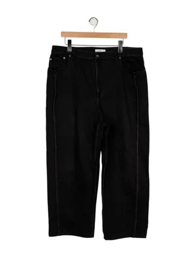 Pre-owned Tibi High-rise Wide Leg Jeans In Black