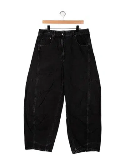 Pre-owned Tibi High-rise Wide Leg Jeans In Black