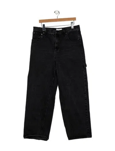 Pre-owned Tibi High-rise Wide Leg Jeans In Black