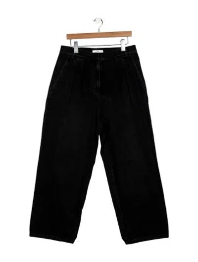 Pre-owned Tibi High-rise Wide Leg Jeans In Black