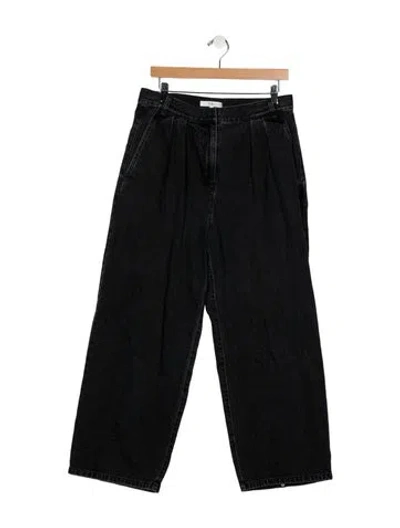 Pre-owned Tibi High-rise Wide Leg Jeans In Black