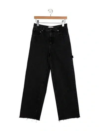 Pre-owned Tibi High-rise Wide Leg Jeans In Black