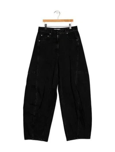 Pre-owned Tibi High-rise Wide Leg Jeans In Black