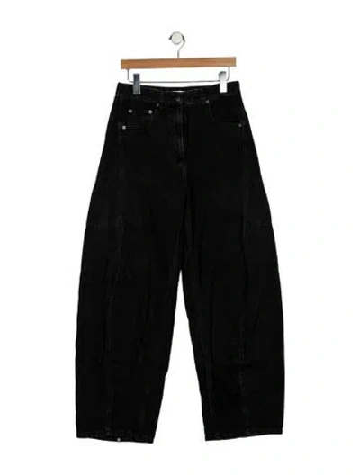 Pre-owned Tibi High-rise Wide Leg Jeans In Black
