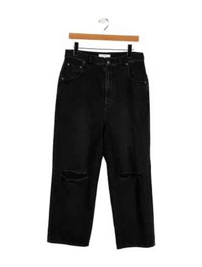 Pre-owned Tibi High-rise Wide Leg Jeans In Black