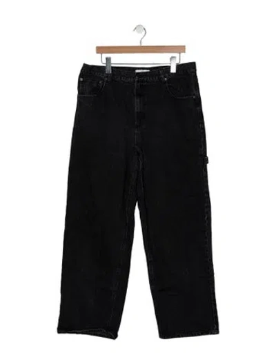 Pre-owned Tibi High-rise Wide Leg Jeans In Black