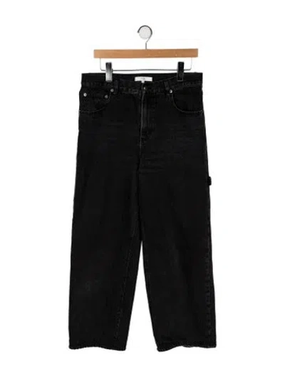 Pre-owned Tibi High-rise Wide Leg Jeans In Black