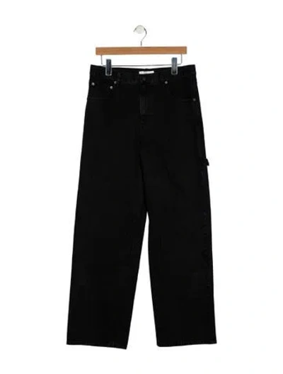 Pre-owned Tibi High-rise Wide Leg Jeans In Black