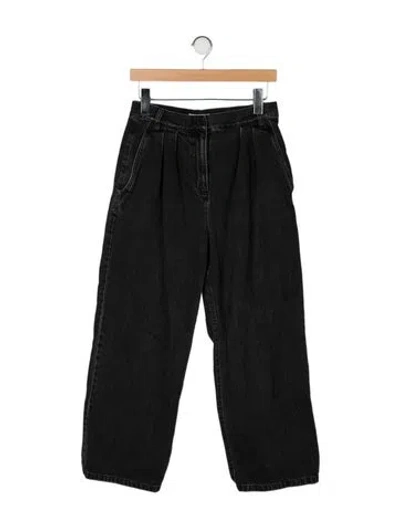 Pre-owned Tibi High-rise Wide Leg Jeans In Black