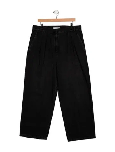 Pre-owned Tibi High-rise Wide Leg Jeans In Black