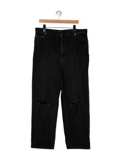 Pre-owned Tibi High-rise Wide Leg Jeans In Black