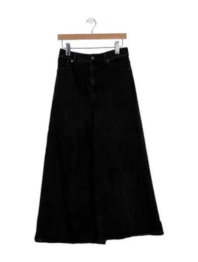 Pre-owned Tibi High-rise Wide Leg Jeans In Black