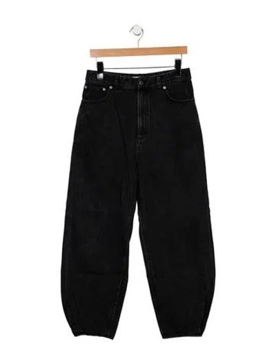 Pre-owned Tibi High-rise Wide Leg Jeans In Black