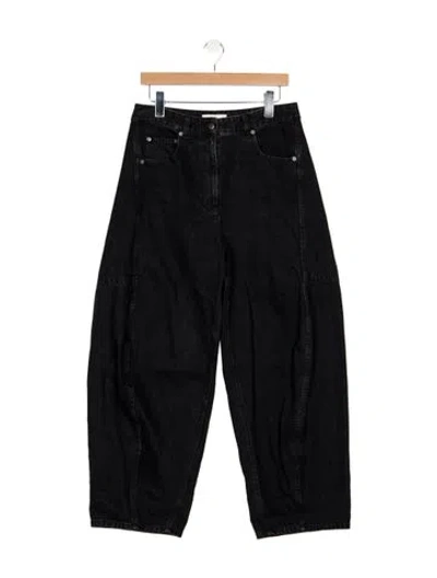 Pre-owned Tibi High-rise Wide Leg Jeans In Black