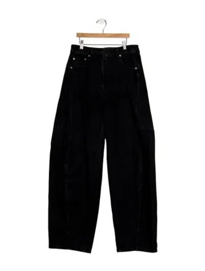 Pre-owned Tibi High-rise Wide Leg Jeans In Black