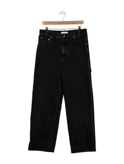 Pre-owned Tibi High-rise Wide Leg Jeans In Black
