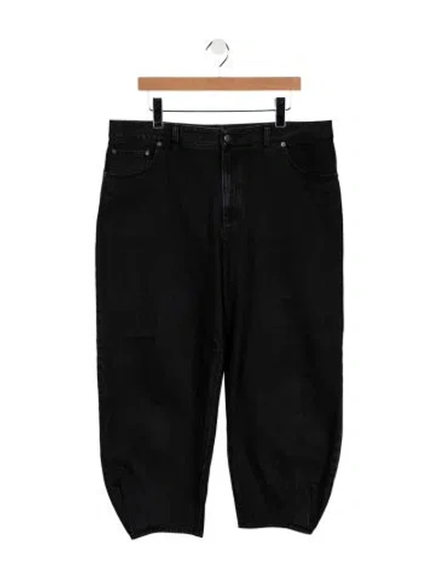 Pre-owned Tibi High-rise Wide Leg Jeans In Black