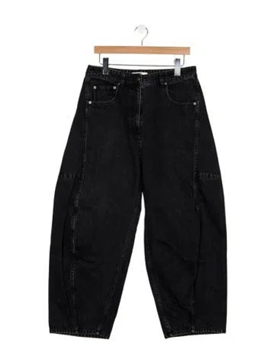 Pre-owned Tibi High-rise Wide Leg Jeans In Black