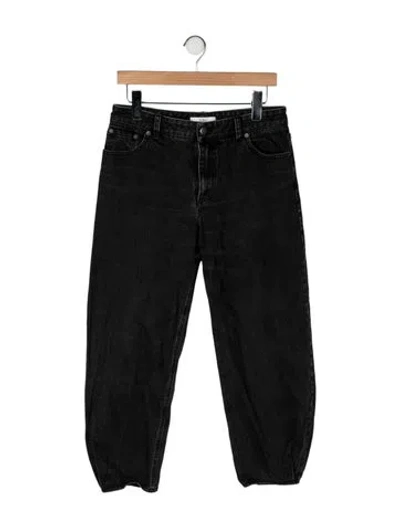 Pre-owned Tibi High-rise Wide Leg Jeans In Black