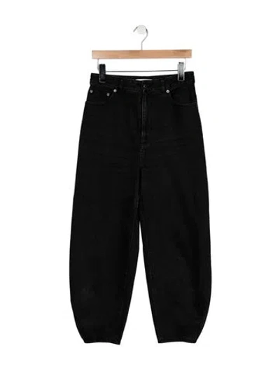 Pre-owned Tibi High-rise Wide Leg Jeans In Black