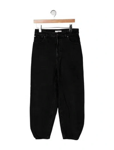 Pre-owned Tibi High-rise Wide Leg Jeans In Black
