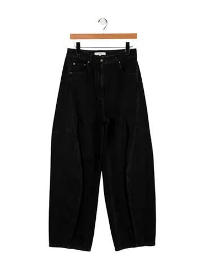 Pre-owned Tibi High-rise Wide Leg Jeans In Black