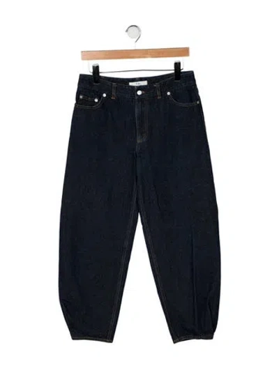 Pre-owned Tibi High-rise Wide Leg Jeans In Black