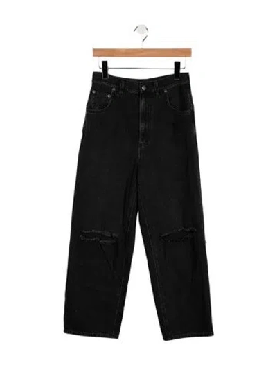 Pre-owned Tibi High-rise Wide Leg Jeans In Black