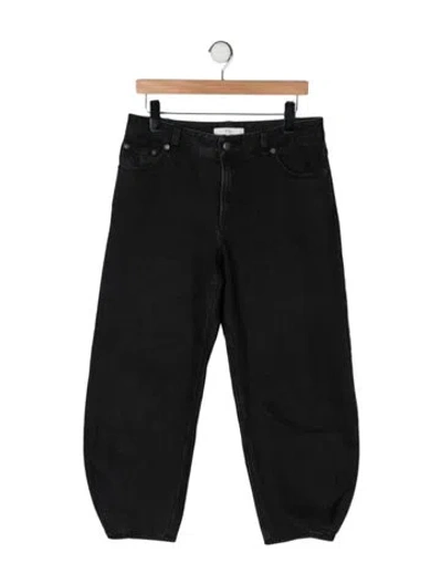 Pre-owned Tibi High-rise Wide Leg Jeans In Black