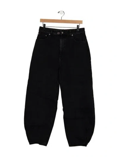 Pre-owned Tibi High-rise Wide Leg Jeans In Black