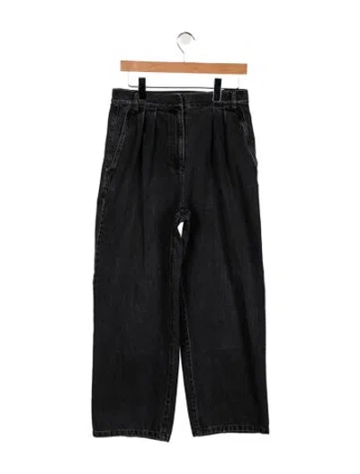 Pre-owned Tibi High-rise Wide Leg Jeans In Black