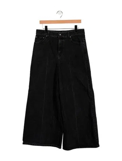 Pre-owned Tibi High-rise Wide Leg Jeans In Black