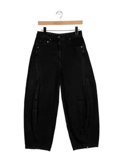 Pre-owned Tibi High-rise Wide Leg Jeans In Black