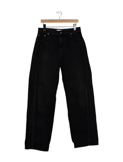 Pre-owned Tibi High-rise Wide Leg Jeans In Black