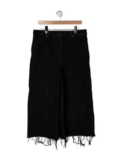 Pre-owned Tibi High-rise Wide Leg Jeans In Black