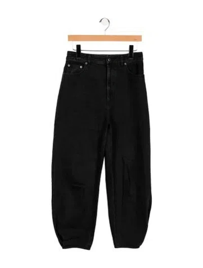 Pre-owned Tibi High-rise Wide Leg Jeans In Black