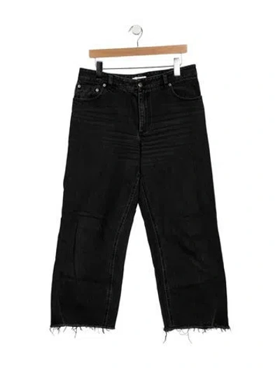 Pre-owned Tibi High-rise Wide Leg Jeans In Black