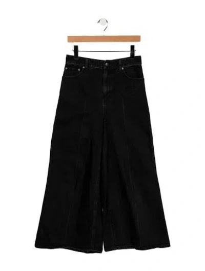 Pre-owned Tibi High-rise Wide Leg Jeans In Black