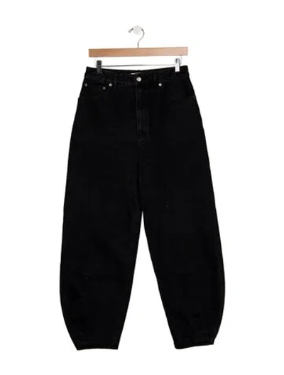 Pre-owned Tibi High-rise Wide Leg Jeans In Black