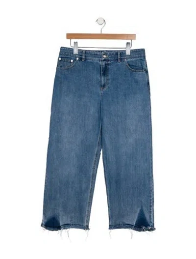 Pre-owned Tibi High-rise Wide Leg Jeans In Blue