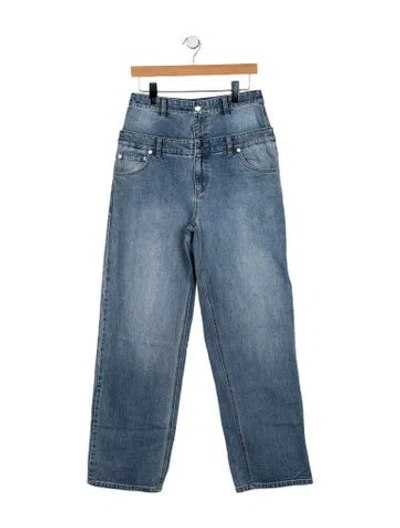 Pre-owned Tibi High-rise Wide Leg Jeans In Blue
