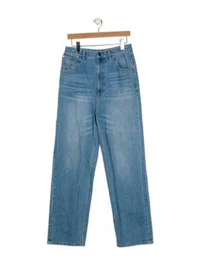 Pre-owned Tibi High-rise Wide Leg Jeans In Blue