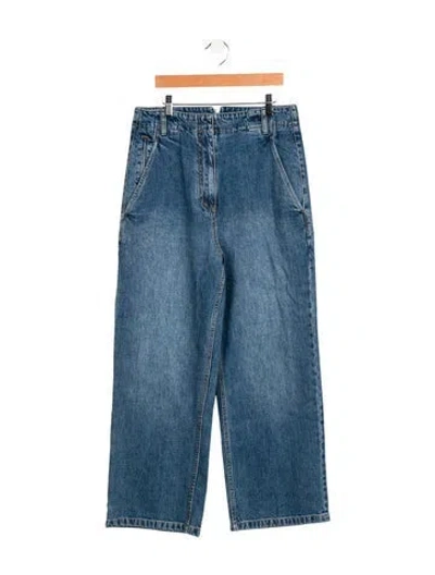 Pre-owned Tibi High-rise Wide Leg Jeans In Blue