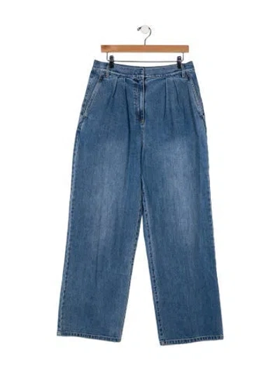 Pre-owned Tibi High-rise Wide Leg Jeans In Blue