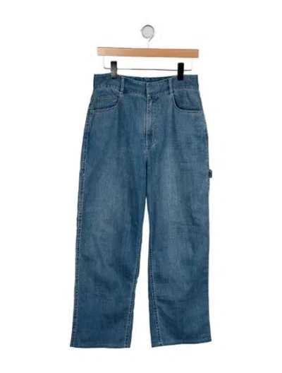 Pre-owned Tibi High-rise Wide Leg Jeans In Blue